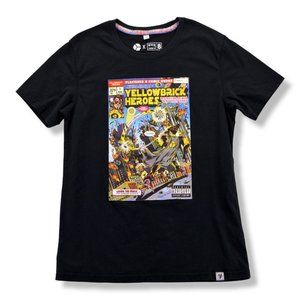 Plastered Tshirt Comic Cover‎ Commision Yellow Brick Size M Men's Black